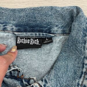 Richie Rich Women's Classic Blue Denim Jacket Size Large